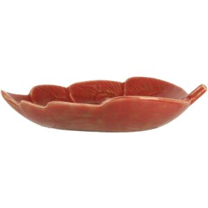 Clayre & Eef 6CE2160 Schaal Artisjok Keramiek Rood 16x12x3 cm