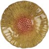 Clayre & Eef 6CE2161 Schaal Bloem Geel-Oranje Ø 14x3 cm keramiek botanisch