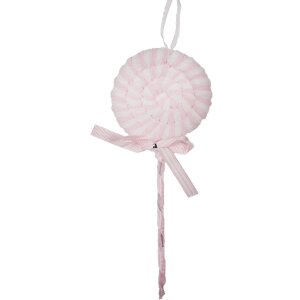 Rosa-witte lollypop decoratie 9x2x25cm