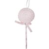 Rosa-witte lollypop decoratie 9x2x25cm