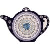 Clayre & Eef 6CE2055 Keramieken Pannendekker Blauw Violet 24x17 cm