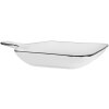 Clayre & Eef 6CE2168 Keramische Kom 23x17x3 cm Wit Zwart Modern