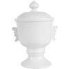 Clayre & Eef 6CE2170 Voorraadpot met deksel Keramisch Wit Ø 12x17 cm 125 ml