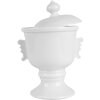 Clayre & Eef 6CE2170 Voorraadpot met deksel Keramisch Wit Ø 12x17 cm 125 ml