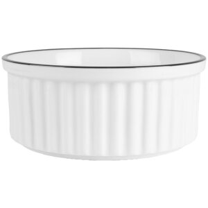 Clayre & Eef 6CEBO0211 Keramische Kom Wit Zwart...