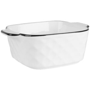 Clayre & Eef 6CEBO0212 Kom Wit Zwart 15x12x5 cm 400 ml Keramisch Modern