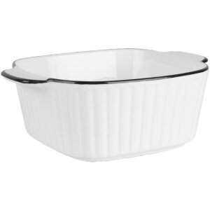 Clayre & Eef 6CEBO0213 Keramische Kom Wit Zwart 15x12x5 cm 400 ml Modern