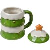 Keramie kopje kerstboom design 350ml met deksel ster top
