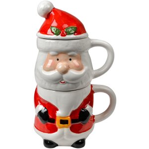 Keramiek kerstmanbeker Santa Claus 300/375ml landhuisstijl