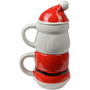 Keramiek kerstmanbeker Santa Claus 300/375ml landhuisstijl