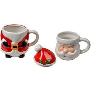 Keramiek kerstmanbeker Santa Claus 300/375ml landhuisstijl