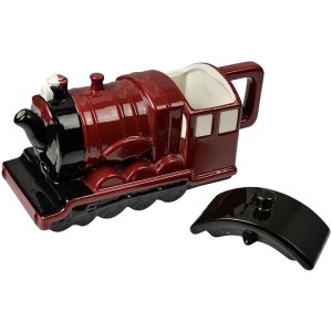 Clayre & Eef 6CETE0180 Theepot Lokomotief Rood Zwart 725ml