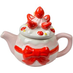 Clayre & Eef Theepot Strawberry Cake Roze 325ml Keramiek