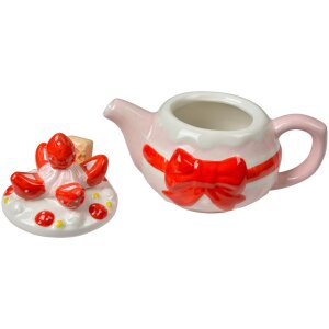 Clayre & Eef Theepot Strawberry Cake Roze 325ml Keramiek