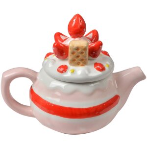 Clayre & Eef Theepot Strawberry Cake Roze 325ml Keramiek