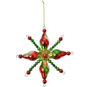 Clayre & Eef 6GL4705 Kerstlabel glas Ø 16x3 cm...