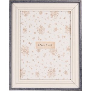 Clayre & Eef Foto frame Wit Blau 10x15 cm...