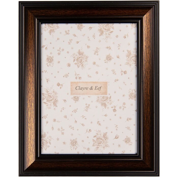 Clayre & Eef Fotolijst 2F1230L Bruin Zwart 20x25 cm 15x20 cm Barokstijl