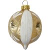 Clayre & Eef 6GL4708 Kerstboom kerstbal glas grijs wit Ø 5x7 cm landelijke stijl