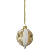 Clayre & Eef 6GL4708 Kerstboom kerstbal glas grijs wit Ø 5x7 cm landelijke stijl