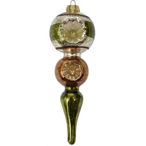 Clayre & Eef 6GL4715 Kersthanger glas groen zilver...