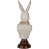Clayre & Eef 6PR5362 Decoratie Borstbeeld Konijn Grijs 13x12x39 cm