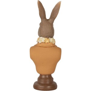 Clayre & Eef 6PR5363 Decoratie Borstbeeld Konijn Bruin Oranje 7x5x19 cm