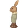 Clayre & Eef 6PR5364 Decoratiebuste Konijn Bruin Groen 6x5x18 cm Polyresin