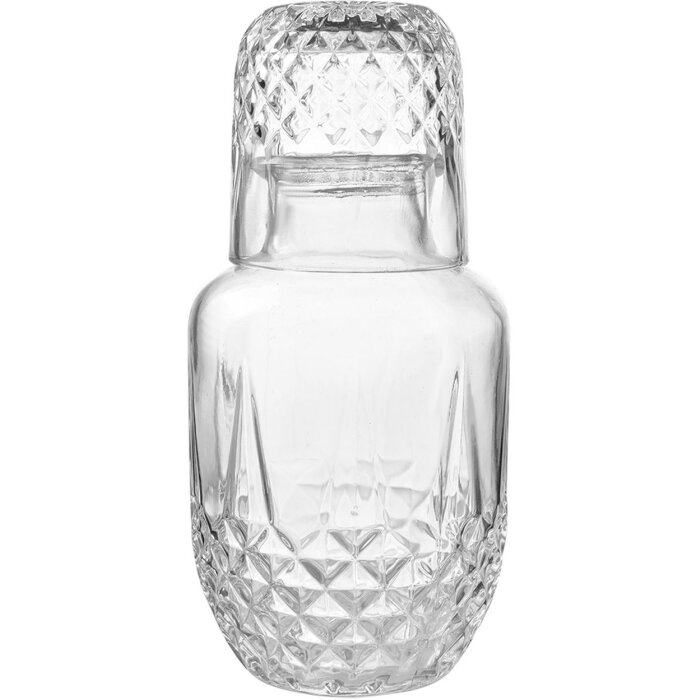 Clayre & Eef 6GL4720 Karaf met glas Classic 550 ml 150 ml Transparant