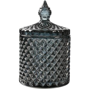 Clayre & Eef 6GL4722 Voorraadpot met deksel Grijs Ø 9x14 cm Classic