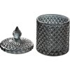 Clayre & Eef 6GL4722 Voorraadpot met deksel Grijs Ø 9x14 cm Classic