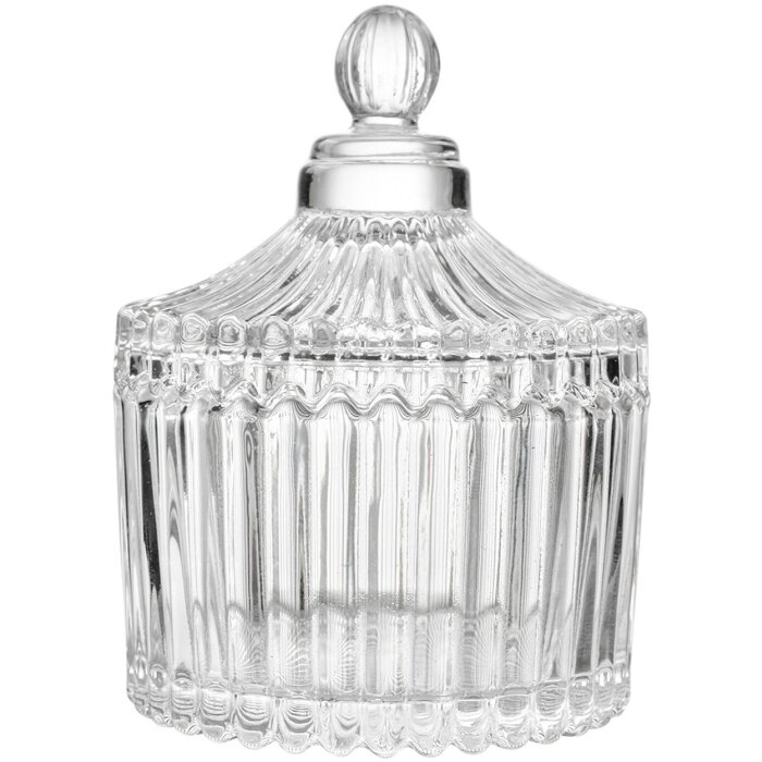 Clayre & Eef GL4725 Behoudglas met deksel Glas Ø7xH9 cm Transparant