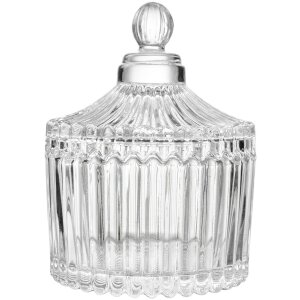 Clayre & Eef GL4725 Behoudglas met deksel Glas Ø7xH9 cm Transparant