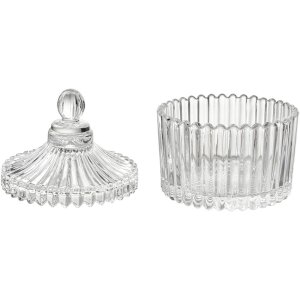 Clayre & Eef GL4725 Behoudglas met deksel Glas Ø7xH9 cm Transparant