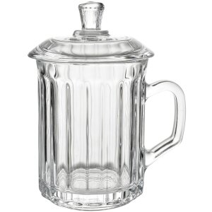 Clayre & Eef 6GL4727 Beker met Deksel Glas 250 ml...