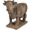 Clayre & Eef 6MG0110 Bloempot Koevorm Grijwit 36x15x28 cm Antieke Stijl