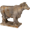 Clayre & Eef 6MG0110 Bloempot Koevorm Grijwit 36x15x28 cm Antieke Stijl