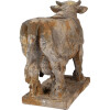 Clayre & Eef 6MG0110 Bloempot Koevorm Grijwit 36x15x28 cm Antieke Stijl