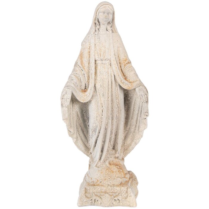 Clayre & Eef Mariabeeld Standbeeld Beige Bruin 17x12x41 cm