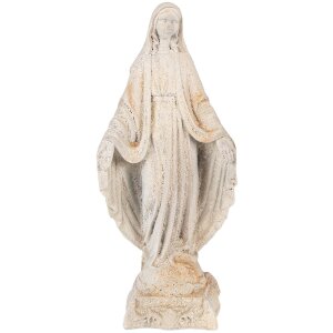 Clayre & Eef Mariabeeld Standbeeld Beige Bruin...