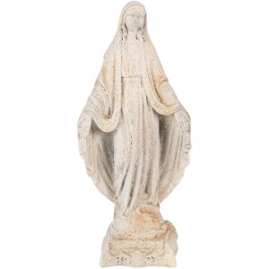 Clayre & Eef Mariabeeld Standbeeld Beige Bruin 17x12x41 cm