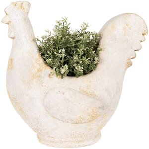 Clayre & Eef 6MG0115 Decoratie Bloempot Beige Bruin 36x18x35 cm