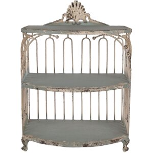 Clayre & Eef 6Y5719 IJzeren Wandrek Groen-Beige...