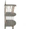 Clayre & Eef 6Y5719 IJzeren Wandrek Groen-Beige 38x23x55 cm Vintage Stijl