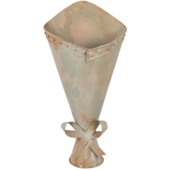 Clayre & Eef bloempot ijzer groene tinten vintage look 50 cm