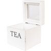 Clayre & Eef 6H2397 Theedoos Wit 12x12x12 cm Landhuisstijl