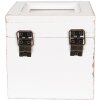 Clayre & Eef 6H2397 Theedoos Wit 12x12x12 cm Landhuisstijl