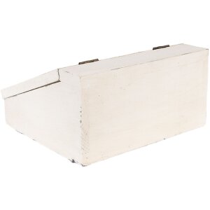 Clayre & Eef 6H2398 Theeblik Antiek Wit 18x16x9 cm
