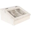 Clayre & Eef 6H2398 Theeblik Antiek Wit 18x16x9 cm
