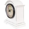 Clayre & Eef 6KL0831 Tafelklok Witbruin 13x7x14 cm Glas Hout Landelijke Stijl